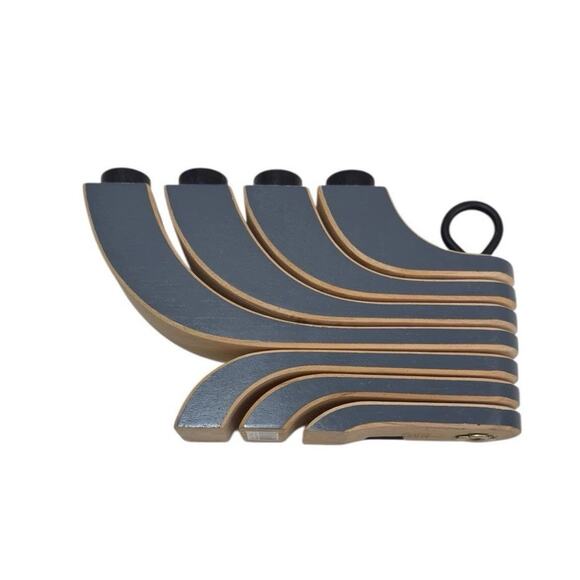 Mid Century Modern Gray & Tan Design Home Stockholm Candleholder Jonas Grundell - Picture 6 of 12